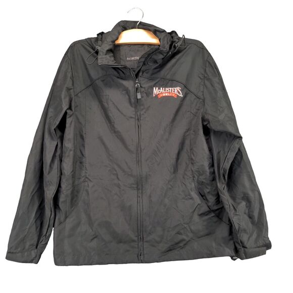 North End McAlister's Windbreaker Jacket Women's Small Long Sleeve Black Poly - Picture 1 of 13